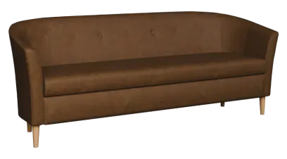 CHARLOTTE 3, trojkřeslo, broušená látka hořká čokoláda